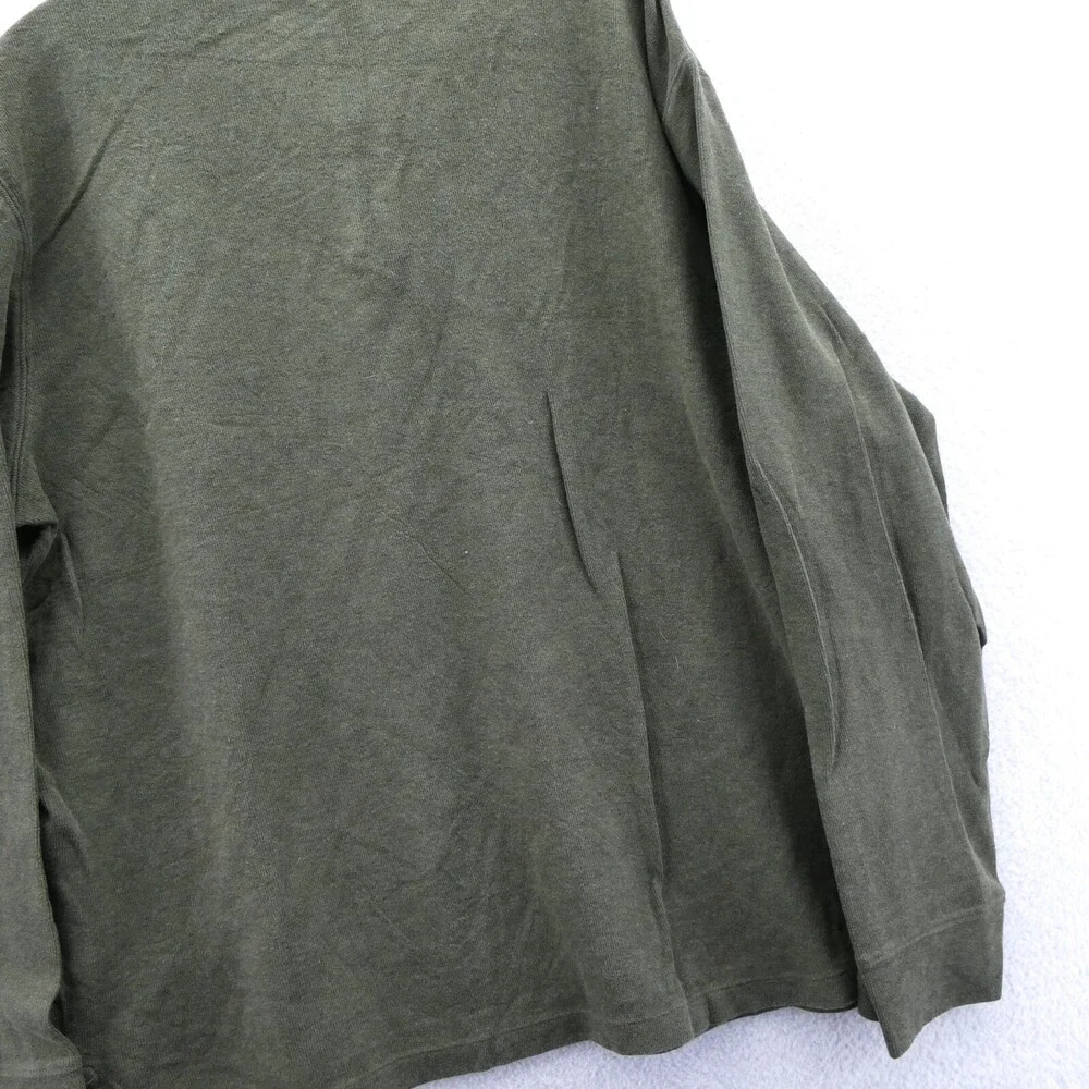Polo‎ Ralph Lauren Sweater XL Mens Green Estate Rib 1/4 Zip 100% Cotton Preppy